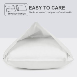 Cotton Toddler Pillowcase 14x20 Envelope: Long-Staple Cotton, Ultra Soft Breathable Durable, Travel Pillow Cover 2 Pack by Fittia