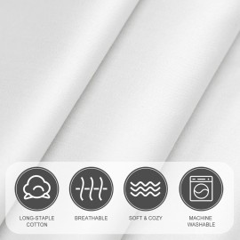 Cotton Toddler Pillowcase 14x20 Envelope: Long-Staple Cotton, Ultra Soft Breathable Durable, Travel Pillow Cover 2 Pack by Fittia