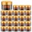 IRON BILL 1 Oz Amber Round Glass Jars with Inner Liners and Gold Lids(24PCS) Empty Cream Containers Refillable Cosmetic Vials for Cosmetics, Lotions, Ointment, Body Scrubs & Balms