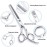 Hair Cutting Scissors Kit, Aethland Professional Barber Hairdressing Scissors Set (Trimming Shaping Grooming Thinning Shears) for Men Women Pets Home Salon Barber Haircut, 6.5 Japanese 9CR SS