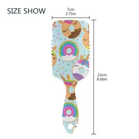 Donuts Detangler Hair Brushes, Anti Static Massage Comb Hair Brush for Women Girls Curly Straight Long or Short Hair