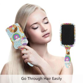 Donuts Detangler Hair Brushes, Anti Static Massage Comb Hair Brush for Women Girls Curly Straight Long or Short Hair