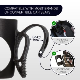 Trustic - Child Cup Holder for Convertible Car Seats - Compatible with Britax ClickTight Marathon, Boulevard, Advocate Car Seats - Black
