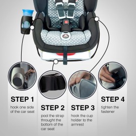 Trustic - Child Cup Holder for Convertible Car Seats - Compatible with Britax ClickTight Marathon, Boulevard, Advocate Car Seats - Black