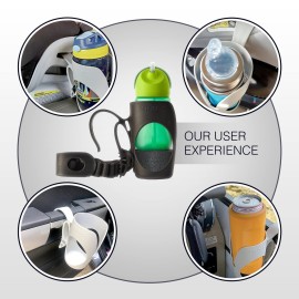 Trustic - Child Cup Holder for Convertible Car Seats - Compatible with Britax ClickTight Marathon, Boulevard, Advocate Car Seats - Black