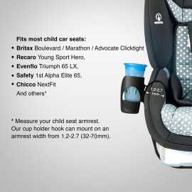 Trustic - Child Cup Holder for Convertible Car Seats - Compatible with Britax ClickTight Marathon, Boulevard, Advocate Car Seats - Black