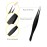 Honoson 6 Pieces Pointed Tweezers Ingrown Hair Precision Needle Point Tip Tweezers Stainless Steel for Nose Facial Hair Eyebrow Blackhead Remover(Black)