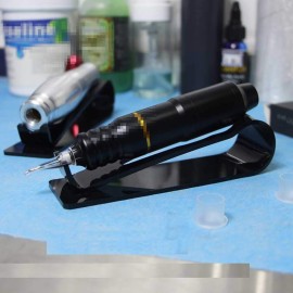 1Pc Acrylic Tattoo Machine Holder Stand Rack Rest Support Organizer Tattoo Pen Display Stand Shelf for Tattoo Machine Supply Accessories Tool, Black 1Pc Acrylic Tattoo Machine Holder Stand Rack Rest Support Organizer Tattoo Pen Display Stand Shelf for Tattoo Machine Supply Accessories Tool, Black