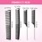 8 Pieces Fine Tooth Rat Tail Combs for Women Parting Carbon Fiber Teasing Styling and Cutting Comb Fiber Pintail Hairdressing Supplies for Braids Salon Home, Black and Pink