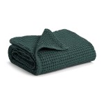 Simka Rose Waffle Swaddle Blanket - Cotton Soft, Breathable for Nursery & Stroller - Gender Neutral Toddler Blanket