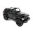 KiNSMART - Jeep Wrangler Rubicon Off Road 4x4 5 inch 1:34 Scale Die Cast Model Replica Toy Car (Black Opentop)