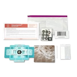 AQUAZA Portable Paper Microscope, 140x Magnification, LED Light, Assembled Single Pouch