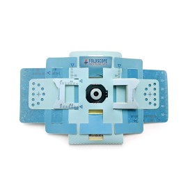 AQUAZA Portable Paper Microscope, 140x Magnification, LED Light, Assembled Single Pouch