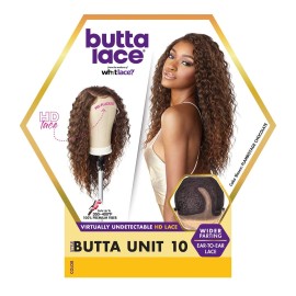 Sensationnel Butta Lace Wigs - Unit 10 Extra Wide 5 Inch Deep Parting Synthetic Preplucked Hairline Glueless Lacefront (1B OFFBLACK)