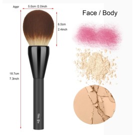Vela.Yue Super Large Tapered Powder Brush Professional Soft Face Makeup Beauty Brush