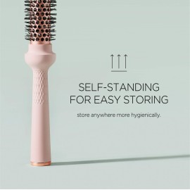 F3 Systems Magic Curling Thermal Brush (1 Inch) - Cut Drying Time, Self-Standing Round Brush, Great Blowout, Ceramic Coated Barrel, Quick Styling, Ionic Thermal Barrel, Volumizer, Styler