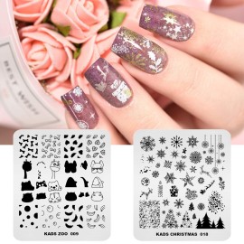 KADS 11pcs Nail Stamp Plates set 10 plates Christmas Snowflakes Cute Animals+ 1 Laser Symphony storage bag Christmas Nails Art Stamping Plate Set Leaves Flowers Animal Nail plate Template Image Plate KADS 11pcs Nail Stamp Plates set 10 plates Christmas Snowflakes Cute Animals+ 1 Laser Symphony storage bag Christmas Nails Art Stamping Plate Set Leaves Flowers Animal Nail plate Template Image Plate