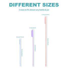 9 Pieces Last 3 Sizes Silicone Spatula for Beauty and Kitchen Makeup Spatula Silicone Bottle Scraper Lotion for Girls and Women (Pink, Purple and Blue)