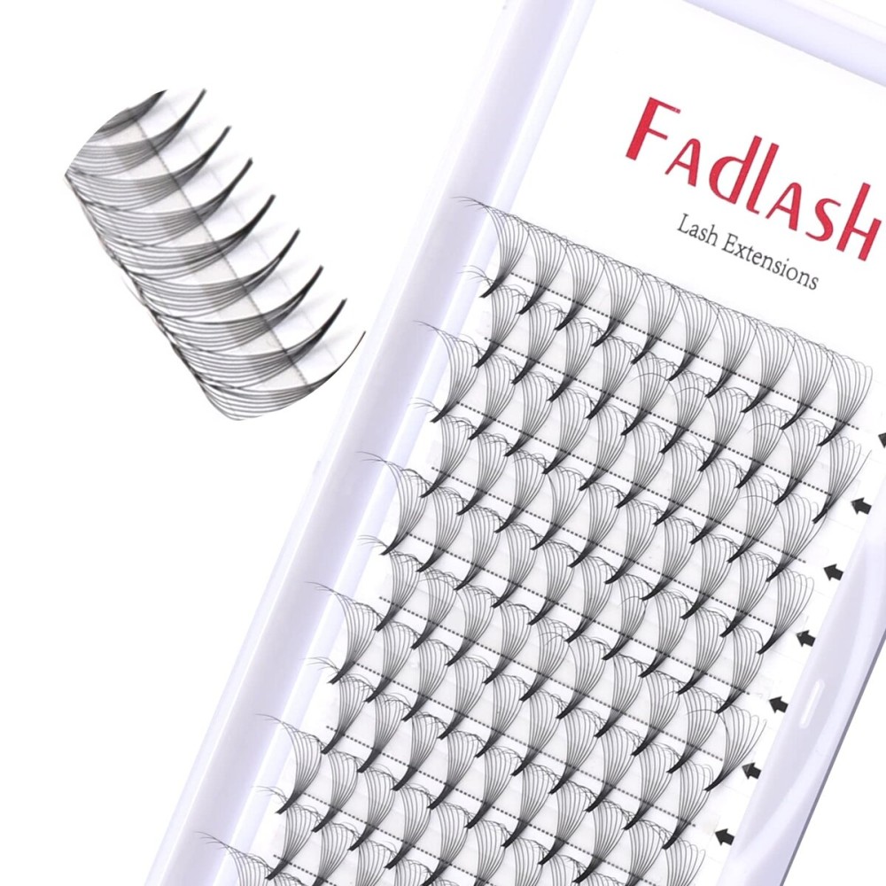 Volume Eyelash Extensions 8D 0.07 Premade Lash Fans D Curl 12mm Volume Lash Extensions Pro Ponit Middle Stem Pre Made Fanned Russian Lashes (8D-0.07-D, 12mm)