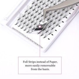 Volume Eyelash Extensions 8D 0.07 Premade Lash Fans D Curl 12mm Volume Lash Extensions Pro Ponit Middle Stem Pre Made Fanned Russian Lashes (8D-0.07-D, 12mm)