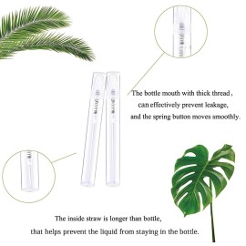 Csdtylh Mini Spray Bottles 70PCS 5ML Clear Plastic Empty Sample Containers Fine Mist Perfume Travel Refillable Spray Bottle Perfume Atomizer Small Travel Size Spray Bottle for Cleaning, Essential Oils