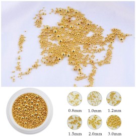 3D Nail Caviar Beads for Nail Art Metal Mini Nail Ball Beads Gold Silver Rose Gold Nail Studs DIY Decorations Accessories Multi-Size 3D Nail Caviar Beads for Nail Art Metal Mini Nail Ball Beads Gold Silver Rose Gold Nail Studs DIY Decorations Accessories Multi-Size