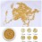 3D Nail Caviar Beads for Nail Art Metal Mini Nail Ball Beads Gold Silver Rose Gold Nail Studs DIY Decorations Accessories Multi-Size