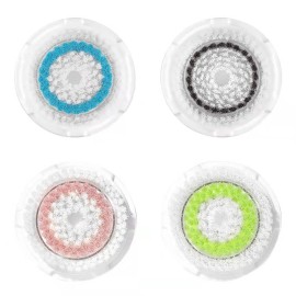 Brush Head Replacements Compatible with Clarisonic Mia 1, Mia 2, Mia Fit, Alpha Fit, Smart Profile Uplift and Alpha Fit (4Packs(Blue+Black+Green+Pink)) (4 Pack) Brush Head Replacements Compatible with Clarisonic Mia 1, Mia 2, Mia Fit, Alpha Fit, Smart Profile Uplift and Alpha Fit (4Packs(Blue+Black+Green+Pink)) (4 Pack)
