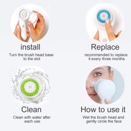 Brush Head Replacements Compatible with Clarisonic Mia 1, Mia 2, Mia Fit, Alpha Fit, Smart Profile Uplift and Alpha Fit (4Packs(Blue+Black+Green+Pink)) (4 Pack) Brush Head Replacements Compatible with Clarisonic Mia 1, Mia 2, Mia Fit, Alpha Fit, Smart Profile Uplift and Alpha Fit (4Packs(Blue+Black+Green+Pink)) (4 Pack)