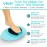 Vive Foot Scrubber for Use in The Shower - Feet Cleaner for Dead Skin with Pumice Stone - Massager and Brush Exfoliating - Callus Remover, Improve Circulation and Relieves Pain - Nonslip Suction Cups