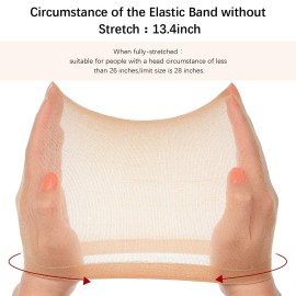 3 Pieces Silicone Wig Grip Headband 3 Pieces Nylon Wig Caps, Transparent Silicone Wig Grip Headbands for Women Unisex Non Slip Wig Bands Sports Yoga Lace Front Wig (Transparent, Dark Brown, Black)