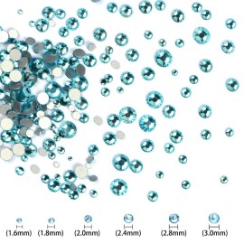 LPBeads 3456 Pieces 6 Sizes Aquamarine Flat Back Round Crystal Rhinestones for Crafts Nails Art Face Makeup Clothes DIY with Pick Up Tweezers and Picking Pen LPBeads 3456 Pieces 6 Sizes Aquamarine Flat Back Round Crystal Rhinestones for Crafts Nails Art Face Makeup Clothes DIY with Pick Up Tweezers and Picking Pen