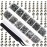LPBeads 3456 Pieces 6 Sizes Transparent Black Flat Back Round Crystal Rhinestones for Crafts Nails Art Face Makeup Clothes DIY with Pick Up Tweezers and Picking Pen