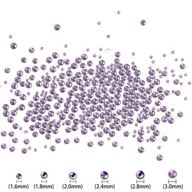 LPBeads 3456 Pieces 6 Sizes Tanzanite Flat Back Round Crystal Rhinestones for Crafts Nails Art Face Makeup Clothes DIY with Pick Up Tweezers and Picking Pen