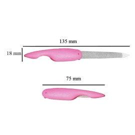 2 Pieces Double-sided Stainless Steel Foldable Nail Files Manicure Pedicure Tools Files Folding Pocket Size Nail File For Shaping and Smoothing Finger and Toenails (Pink, Black)