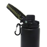 One MissionX Paracord Handle Compatible with Yeti Rambler 36oz 26oz 18oz 12oz 46oz Water Bottles, Durable Carrier Strap - Holder(Army Green/Comp+Starter)