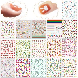 New 16 Large Sheets Nail Stickers for Women Kids Teens Little Girls Self Adhesive Nail Decals for Nail Art Decoration Include Flowers Butterfly Plants Leaves Fruits Rainbow Animals and More New 16 Large Sheets Nail Stickers for Women Kids Teens Little Girls Self Adhesive Nail Decals for Nail Art Decoration Include Flowers Butterfly Plants Leaves Fruits Rainbow Animals and More