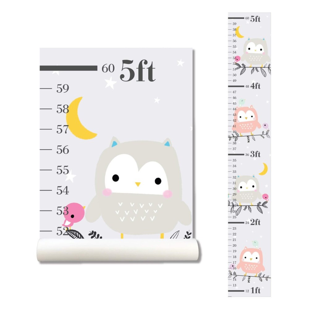 Owl Wall Sticker Growth Chart for Kids, Height Chart for Girl, Growth Chart Sticker, Growth Chart Wall Decal