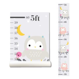 Owl Wall Sticker Growth Chart for Kids, Height Chart for Girl, Growth Chart Sticker, Growth Chart Wall Decal