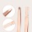 2 Pieces Multifunctional Eyebrow Tweezers with Eyebrow Comb False Eyelashes Applicator Tool Makeup Grooming Tool for Eyebrows or Facial Hair(Rose Gold)