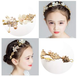 NODG Gold Tiaras for women Pearl Bride Crowns Wedding Headpiece Gold Flower Bridal Hair Piece Princess Leaf Headdress Birthday Party Prom for Women NODG Gold Tiaras for women Pearl Bride Crowns Wedding Headpiece Gold Flower Bridal Hair Piece Princess Leaf Headdress Birthday Party Prom for Women