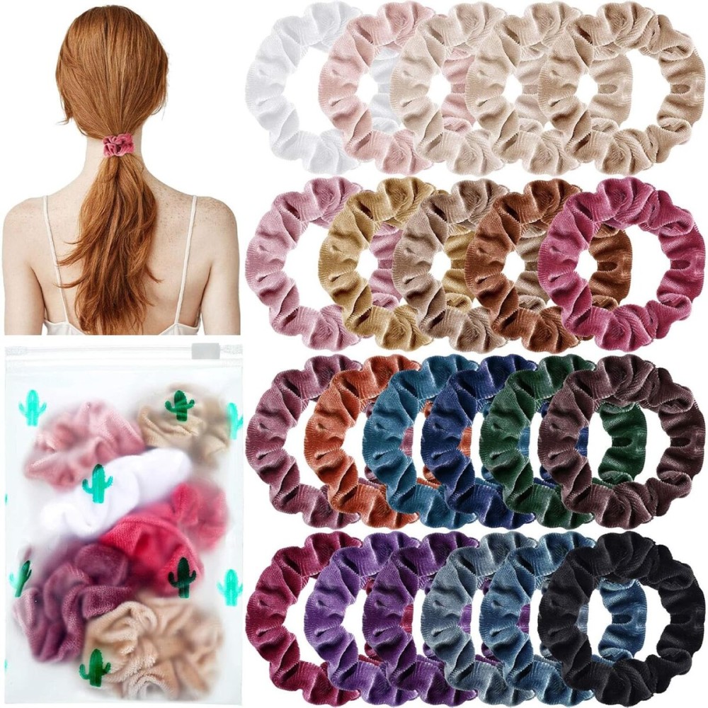 22 Pcs Velvet Hair Scrunchies Elastic Hairbands Classic Hairties Ponytail Holders for Women Accessories with Storage Bag(Chic Colors) 22 Pcs Velvet Hair Scrunchies Elastic Hairbands Classic Hairties Ponytail Holders for Women Accessories with Storage Bag(Chic Colors)