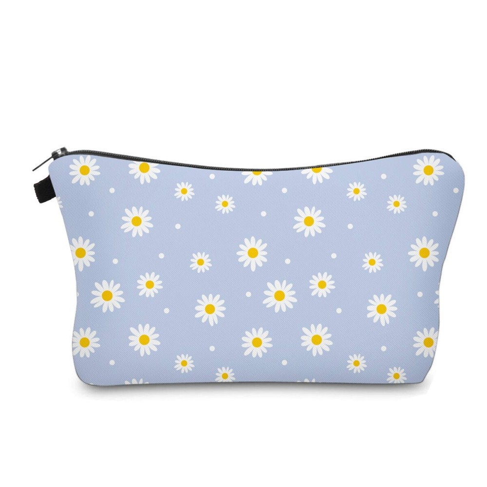 Aiphamy Cute Travel Makeup Bag Cosmetic Bag Small Pouch Gift for Women (Daisy 1)