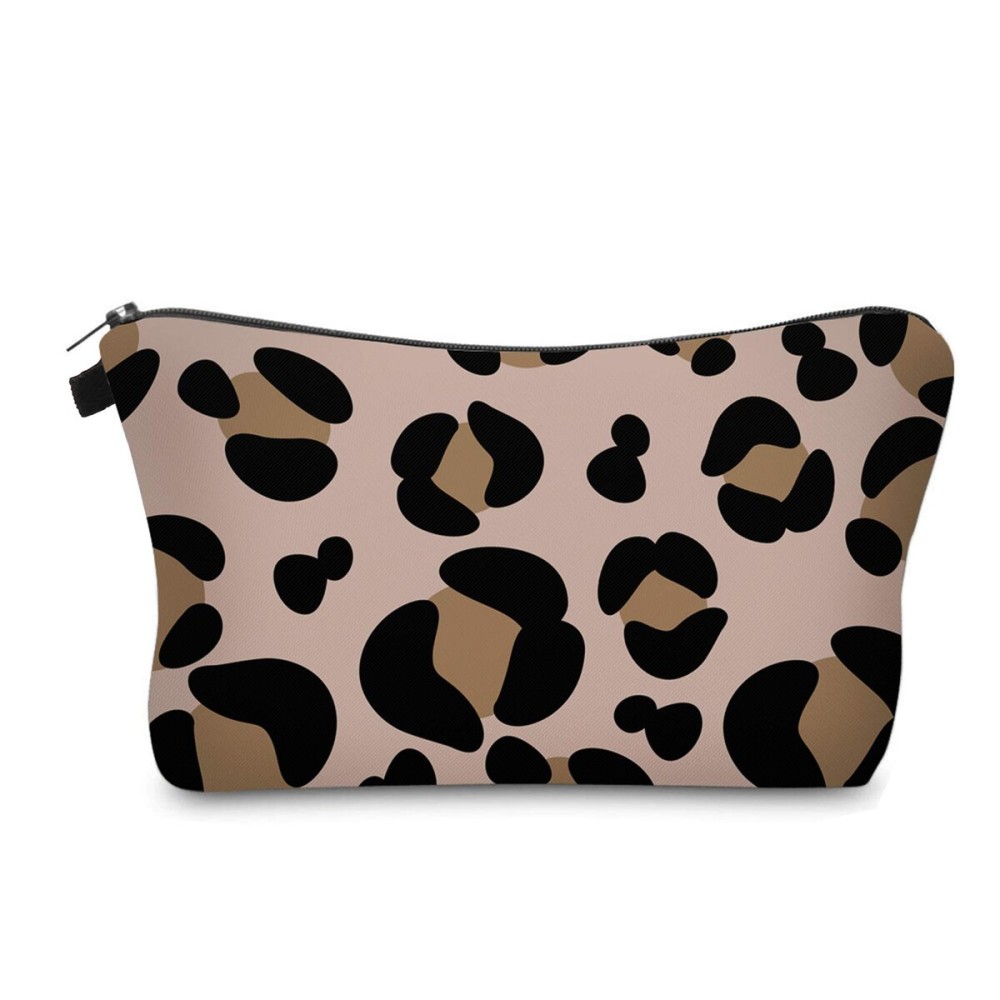 Aiphamy Cute Travel Makeup Bag Cosmetic Bag Small Pouch Gift for Women (Big Leopard)