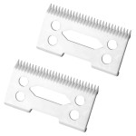 FOXSONIC Professional Ceramic Clipper Blades, 2-Hole, 2-Piece Set, Fits Wahl Senior Cordless Clipper, White