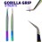 Eyelash Extension Tweezers Fiber Tip (Anti - Slip) Set of 2 pieces straight & curved with Diamond Grip, Rainbow Colour,14cm, volume Tweezers, Lash Extension Precision tweezers. (Multi)