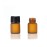 Enslz 2ml (5/8 dram) 50Pcs Mini Amber Glass Essential Oils Sample Bottles Empty Refillable Brown Glass Perfume Bottles (2ml)