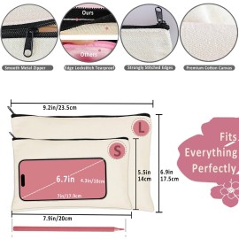 Koolmox Canvas Zipper Pouch Bulk, 20 Pack 9x7\'\' Large Canvas Makeup Bags Plain for Women to Personalize Decorate Tie Dye Vinyl Print into Cosmetic Bags Travel Toiletry Pouch Pen Coin Bag Koolmox Canvas Zipper Pouch Bulk, 20 Pack 9x7\'\' Large Canvas Makeup Bags Plain for Women to Personalize Decorate Tie Dye Vinyl Print into Cosmetic Bags Travel Toiletry Pouch Pen Coin Bag