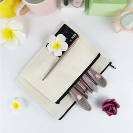 Koolmox Canvas Zipper Pouch Bulk, 20 Pack 9x7\'\' Large Canvas Makeup Bags Plain for Women to Personalize Decorate Tie Dye Vinyl Print into Cosmetic Bags Travel Toiletry Pouch Pen Coin Bag Koolmox Canvas Zipper Pouch Bulk, 20 Pack 9x7\'\' Large Canvas Makeup Bags Plain for Women to Personalize Decorate Tie Dye Vinyl Print into Cosmetic Bags Travel Toiletry Pouch Pen Coin Bag