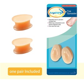 Angelaid Toe Spreader Gel Separator Overlap, Crooked Toe Corrector